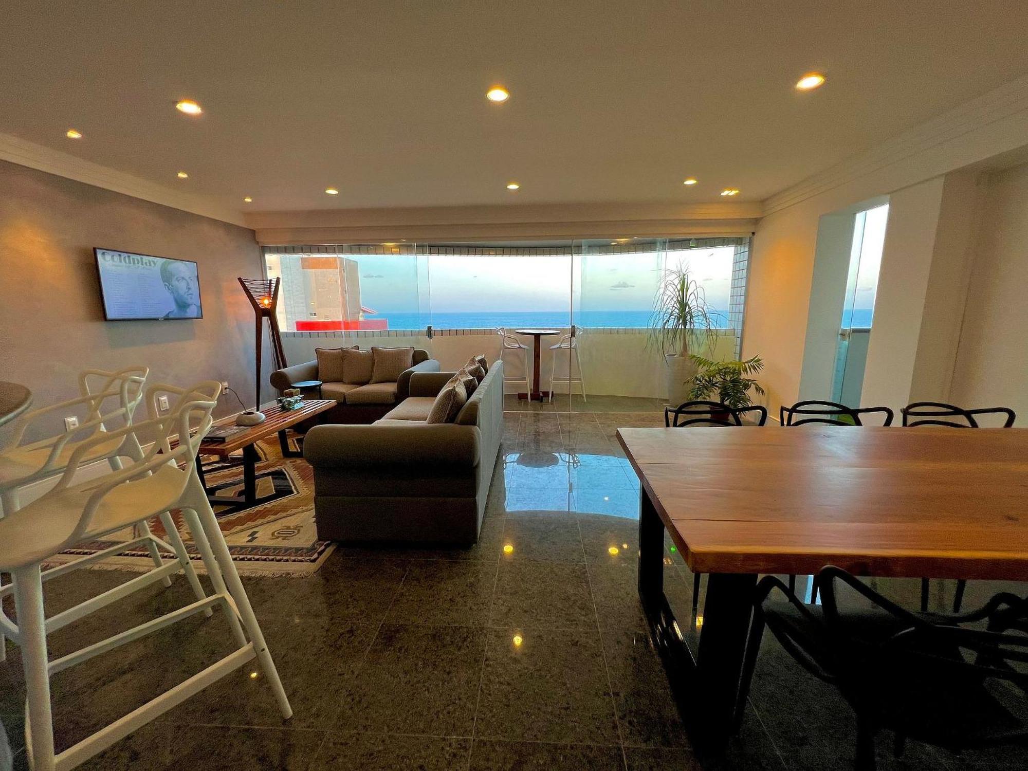 Apartamento Cobertura Vista Mar Com Deck Privativo Churrasqueira *